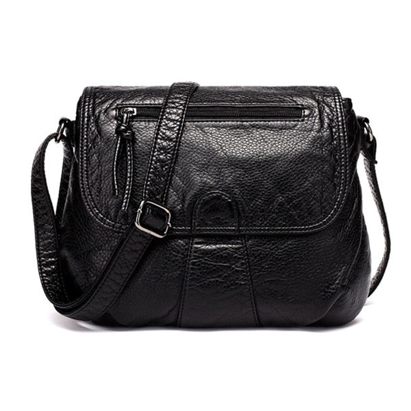 CmetNi Black Small Women Messenger Bag
